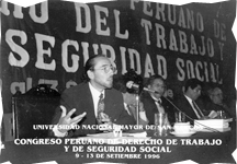 Francisco Alemán en el Congreso Peruano de Derecho de Trabajo
